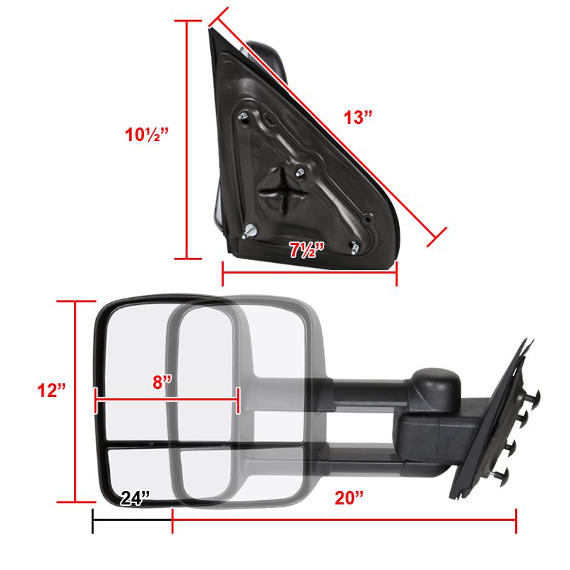 Chevrolet Silverado Manual Towing Mirrors Rmx Siv M Fs