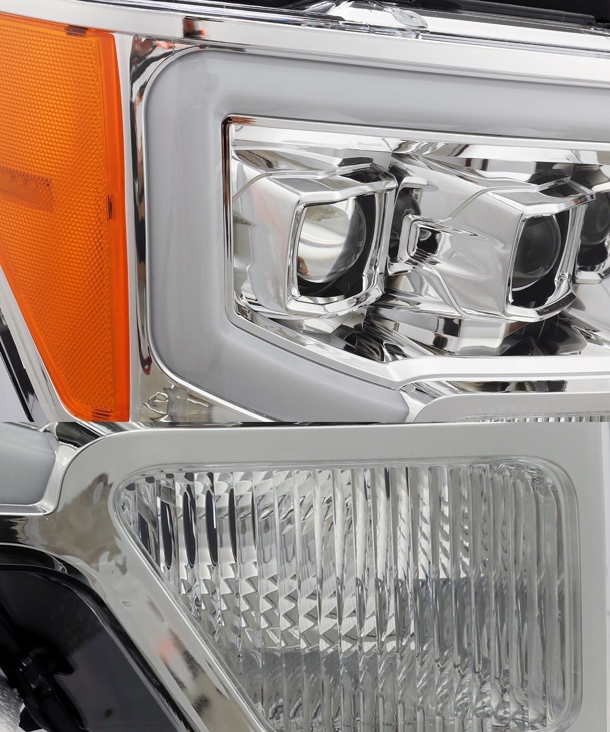 Ford F Pro Series Projector Headlights Chrome By Alpharex