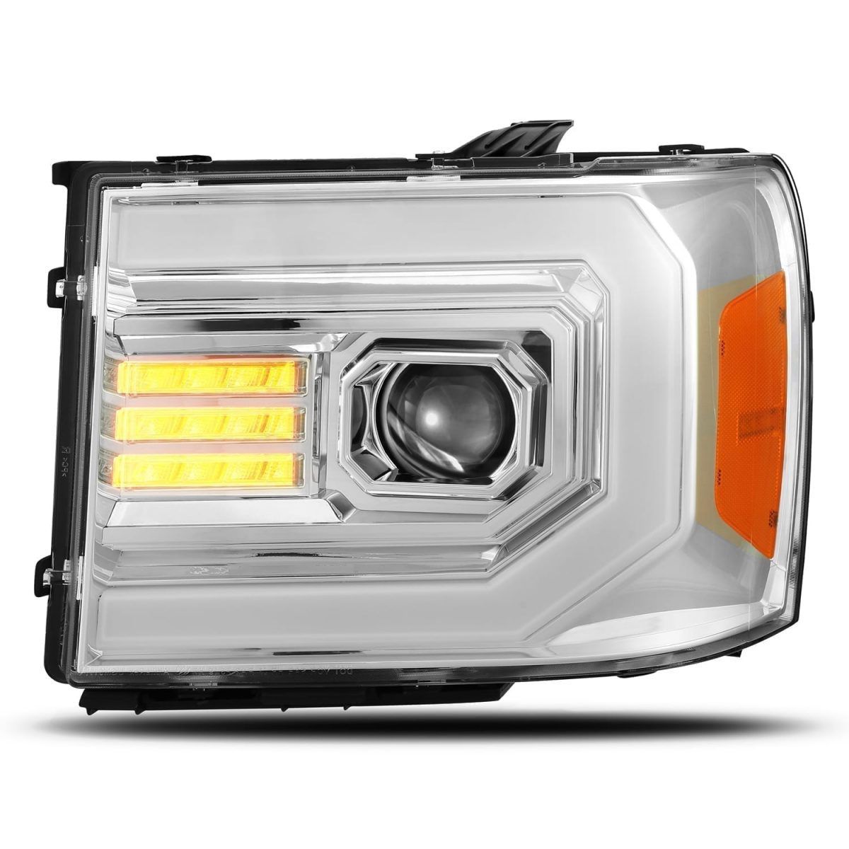 07 13 GMC Sierra PRO Series Projector Headlights Chrome By AlphaRex