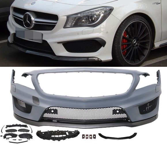 2013 2016 Mercedes CLA W117 AMG Style Front Bumper Polypropylene BKP