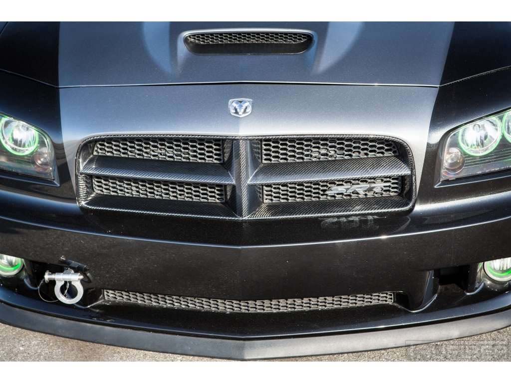 2005-2010 Dodge Charger Carbon Fiber OEM Front Bumper Grill - TC20020-LG154