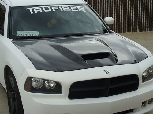 2006-2010 Dodge Charger SRT-8 Functional Ram Air Carbon Fiber Hood ...