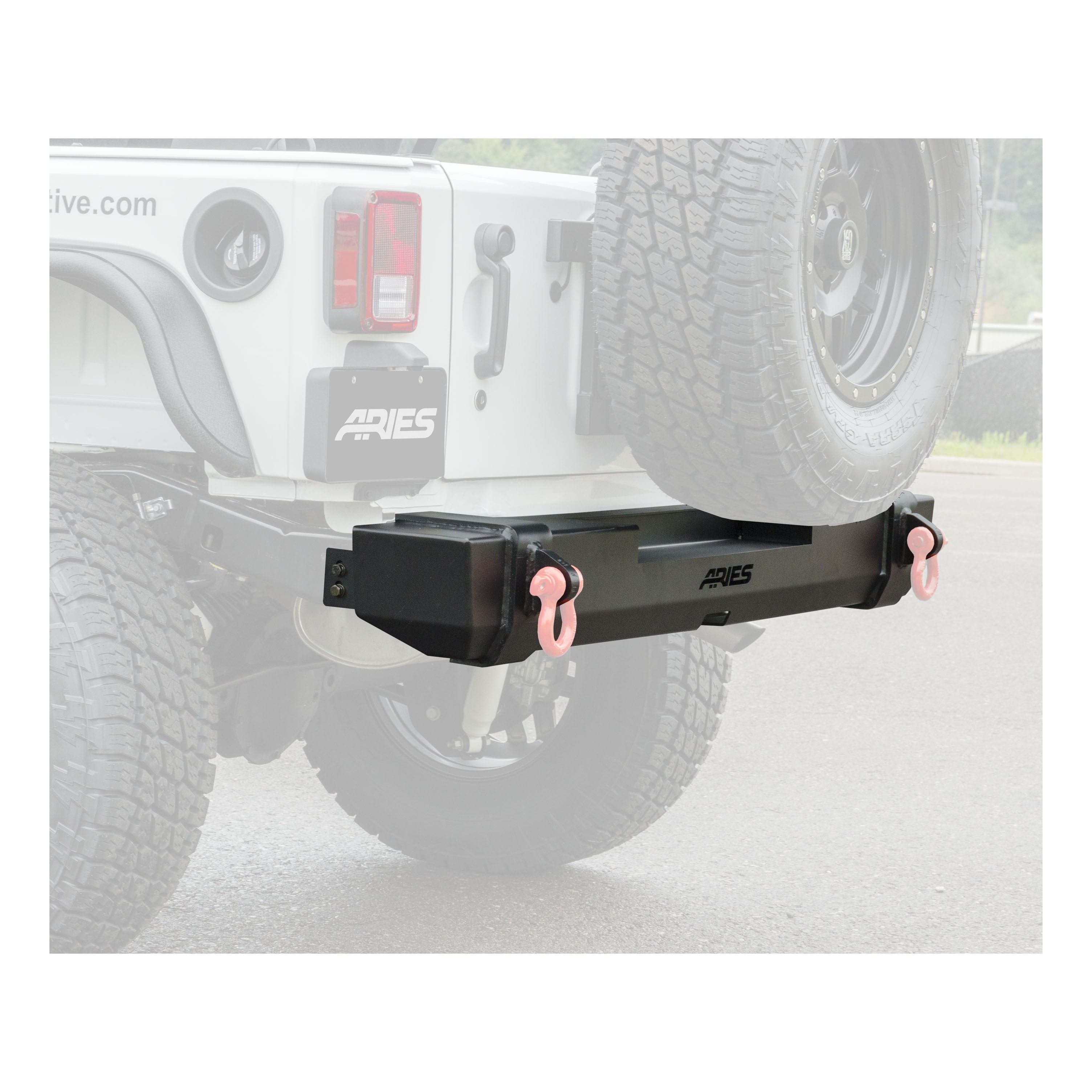 2007-2017 Jeep Wrangler Aries Black TrailCrusher JK Rear Bumper ...