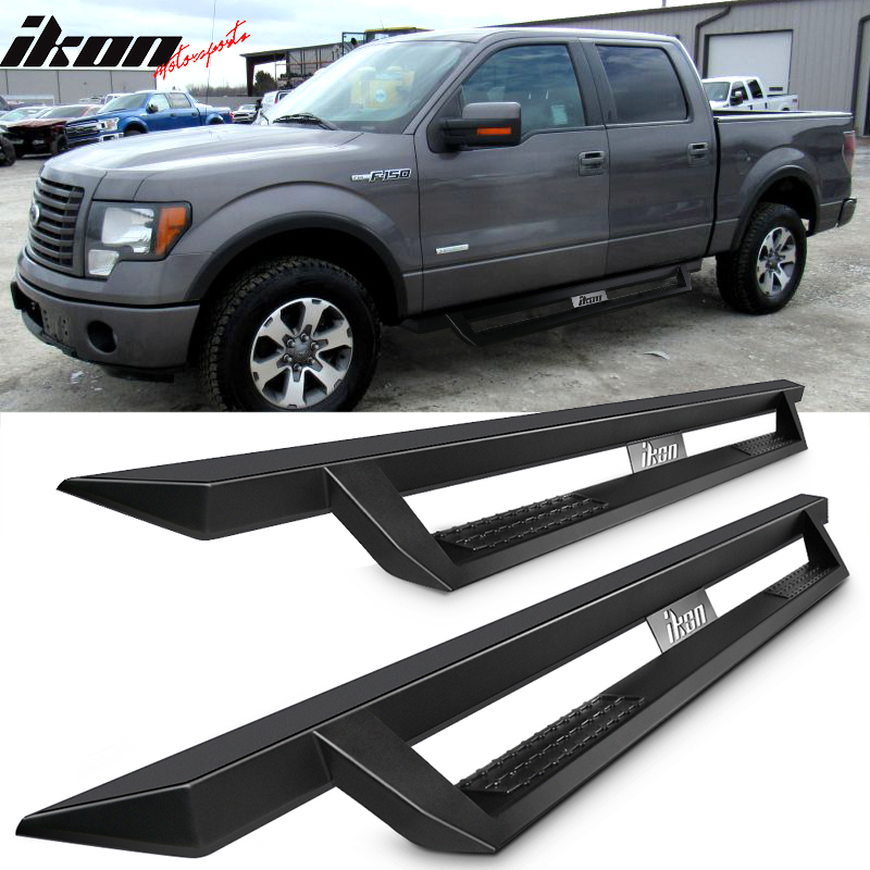 2009-2014 Ford F-150 Crew Cab Ikon V1 Style Running Boards Side Step ...