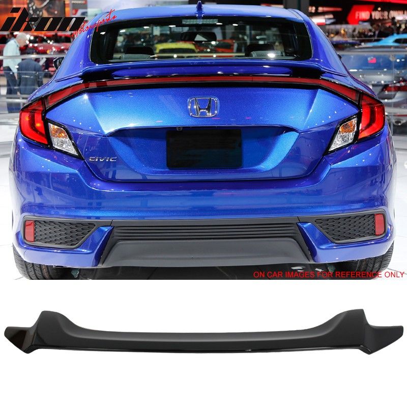 2016-2018 Honda Civic Coupe OE Trunk Spoiler Paint NH731P Crystal Black ...