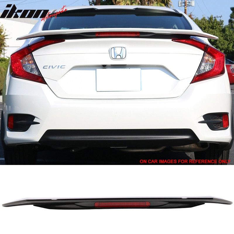 2016-2018 Honda Civic Sedan RS Trunk Spoiler & LED Painted #R560P ...