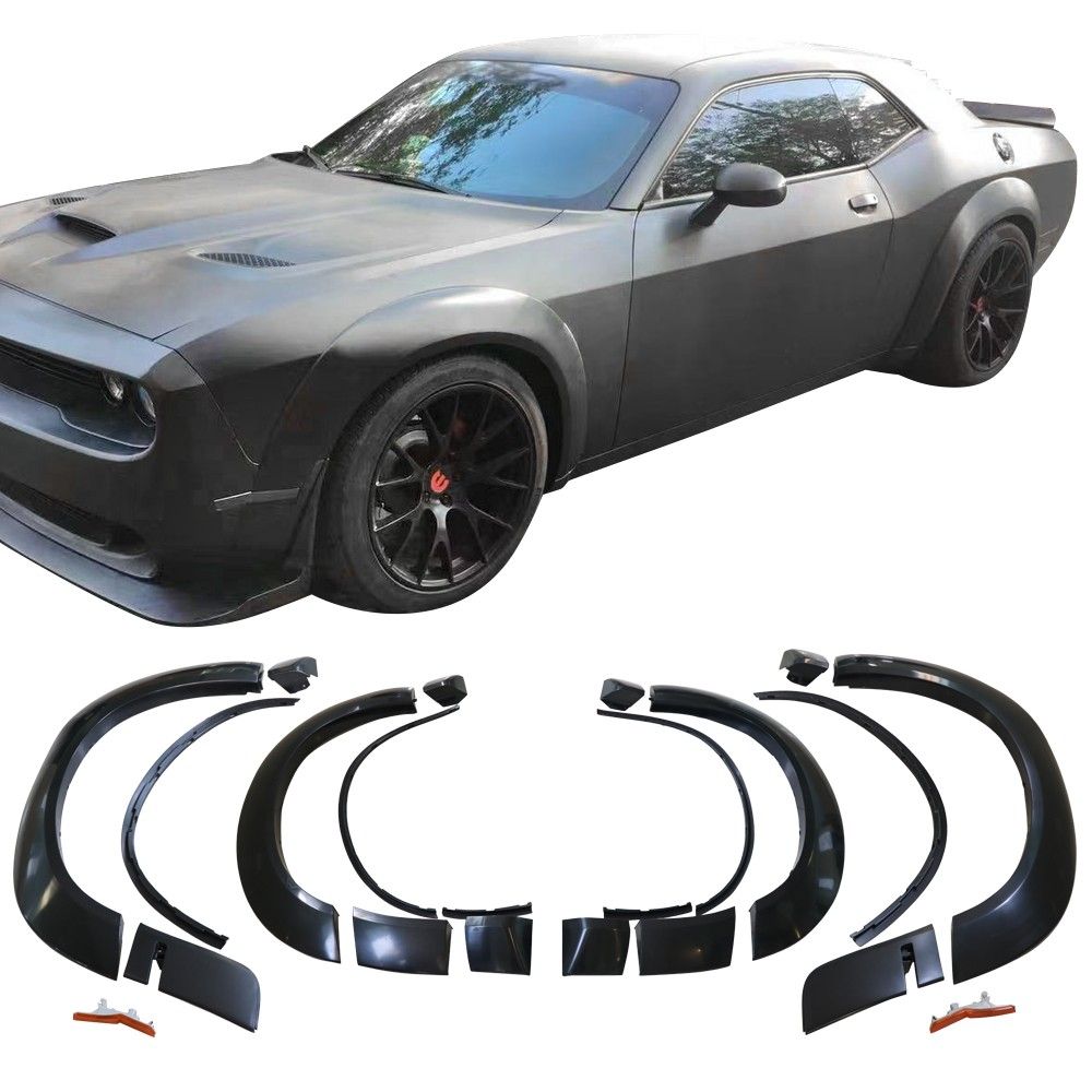 2017 2020 dodge challenger demon model only fender flares dm style unpainted polypropylene bfd dchall15dm 4p 2017 2020 dodge challenger demon model only fender flares dm style unpainted polypropylene