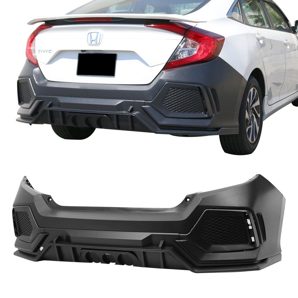 2016-2018 Honda Civic Sedan Type-R Rear Bumper Cover Replacement - BKP ...