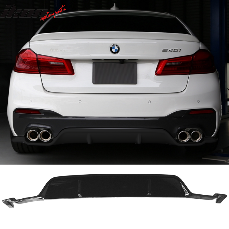 2017-2018 BMW 5-Series G30 Sedan 3D Style Rear Bumper Lip Diffuser ...