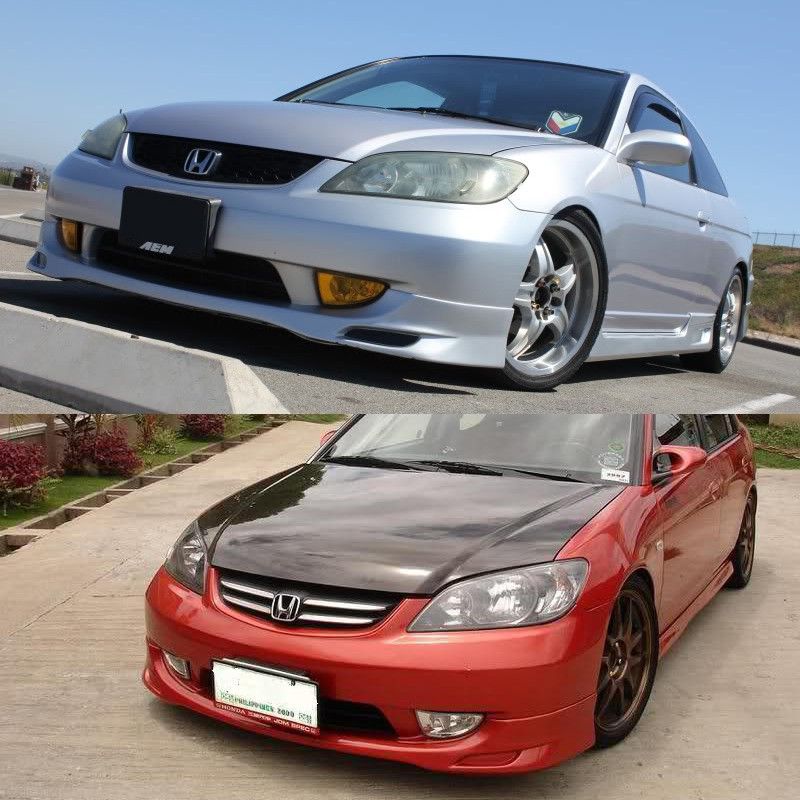 2004-2005 Honda Civic 2 4dr Front Bumper Lip PDM Poly-Urethane - BLF ...