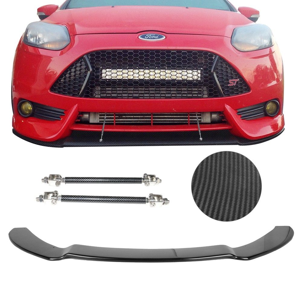 Ford Focus St Front Bumper Splitter Lip With Hardware Carbon