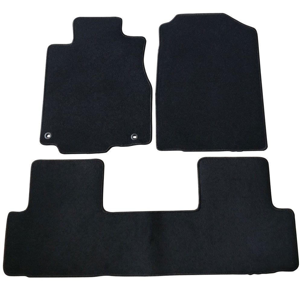 2012-2016 Honda CRV Black Nylon Front Rear Floor Mats Carpets 3PC - CP145BK