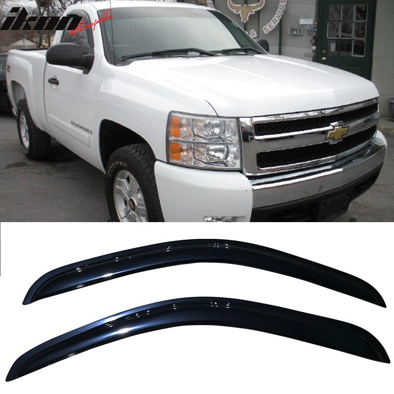 2007-2014 GMC Sierra Standard Cab Acrylic Window Visors 2Pc Set - WD-CS07RC