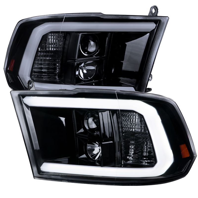 2009-2018 Dodge Ram 1500/2500/3500 Gloss-Black-Smoke Projector ...