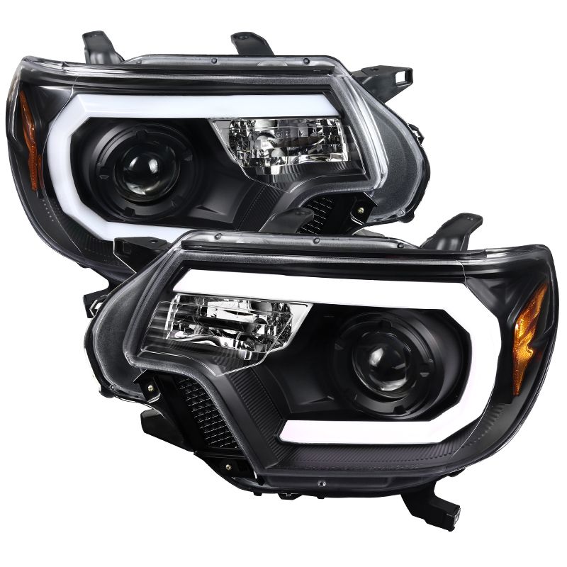 2012-2015 Toyota Tacoma Black Projector Headlights - 2LHP-TAC12JM-TM