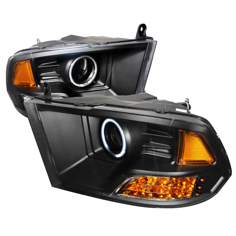 2009-2014 Dodge Ram 1500 Black CCFL Halo Projector Headlights - 4LHP ...