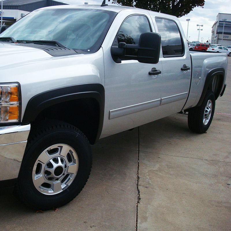 2007-2013 Chevrolet Silverado 1500 Smooth Black Fender Flares - FDF