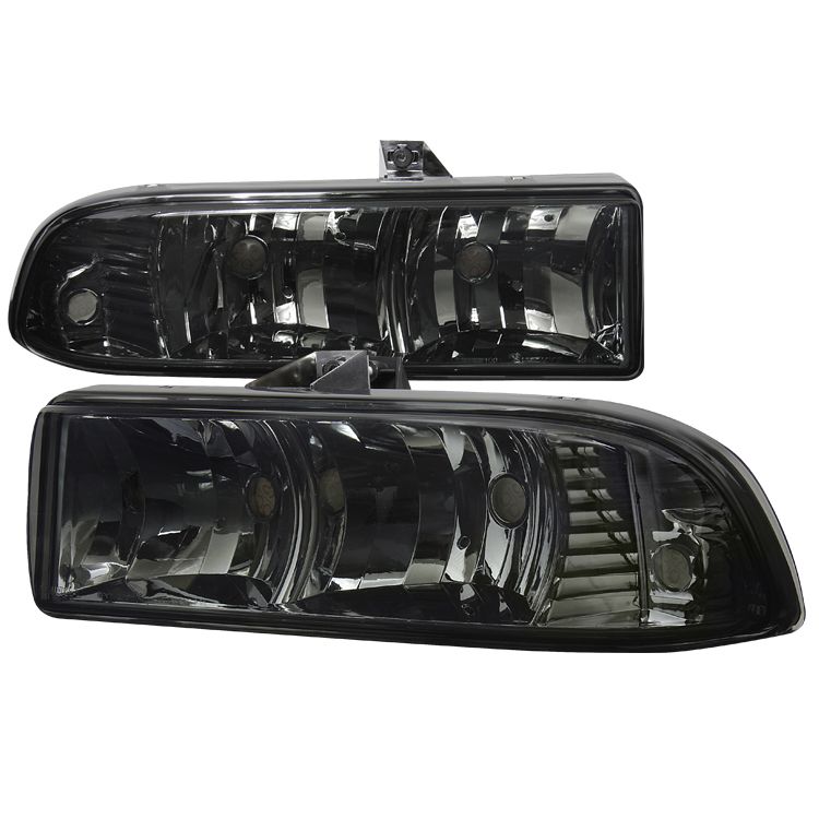 1998-2004 Chevy S10/Blazer Smoke Euro Headlights-LH-S1098G-RS