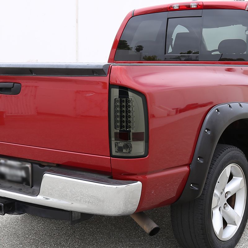 2007-2008 Dodge Ram 1500/2500/3500 Smoke LED Tail Lights - LT-RAM07GLED-TM