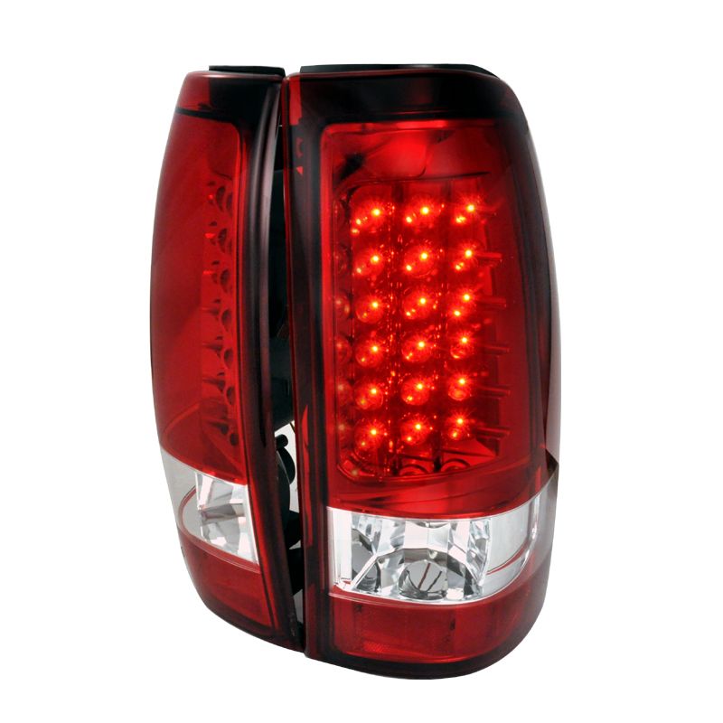 2003-2006 Chevy Silverado Red LED Tail Lights-LT-SIV03RLED-TM