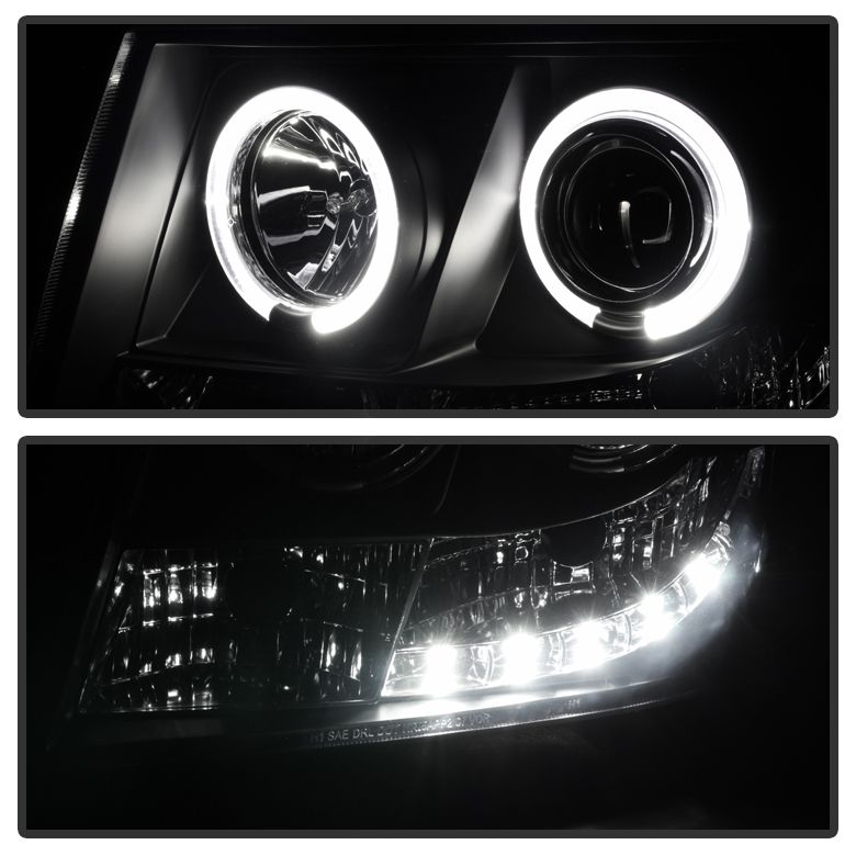 2007-2013 Chevy Avalanche Halo Black Smoke Projector Headlights-PRO-YD ...