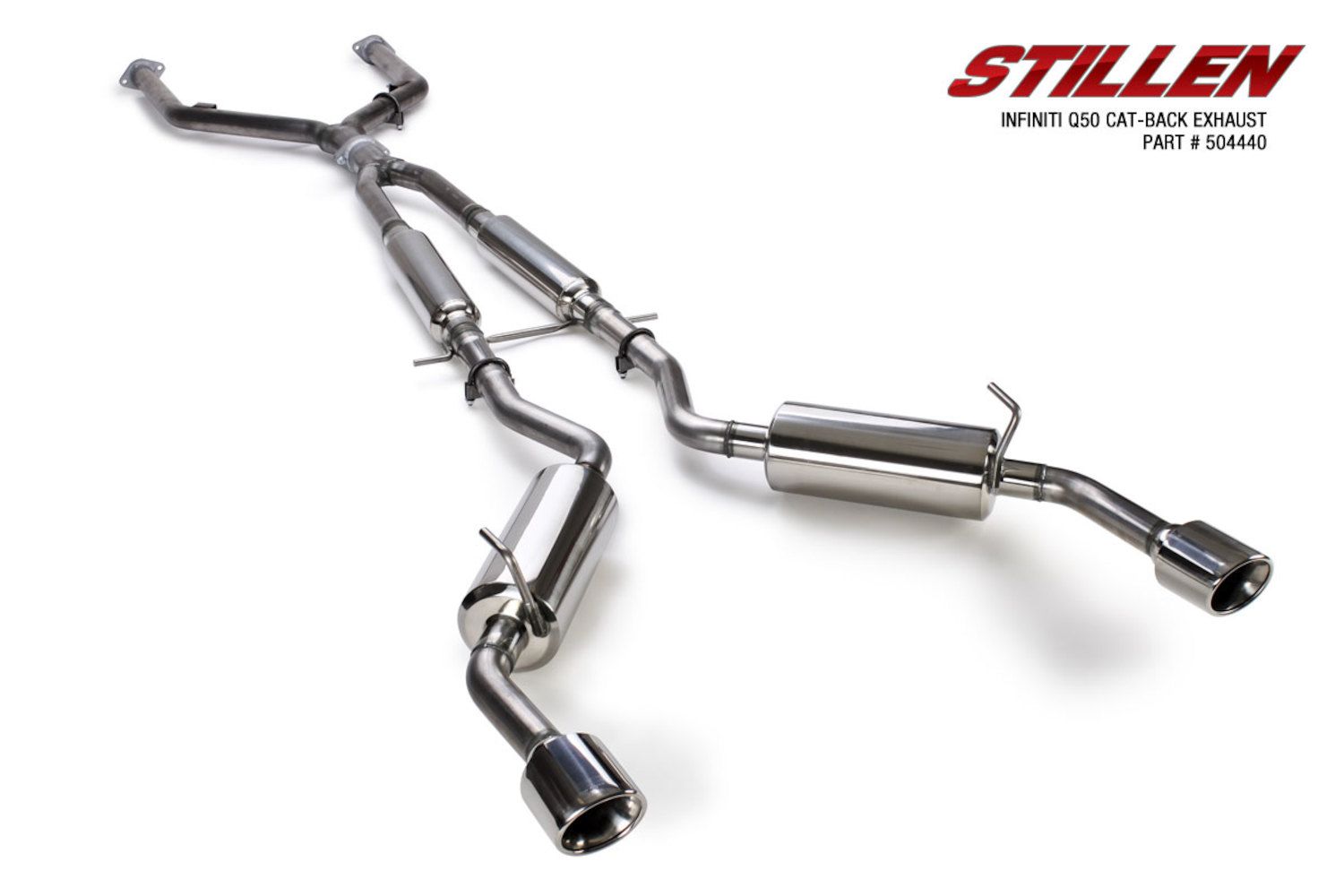 2014 2015 Infiniti Q50 3 7l V6 Stillen Exhaust System Kit 504440