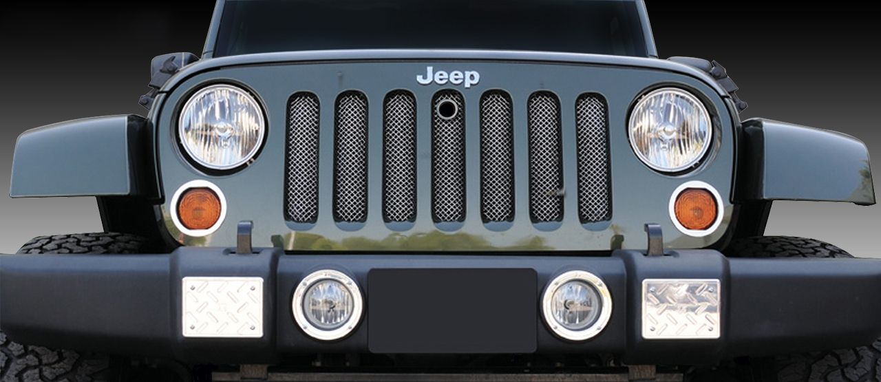 Wrangler Grille 07-17 Jeep Wrangler Mild Steel Powdercoat Use W/Mopar ...