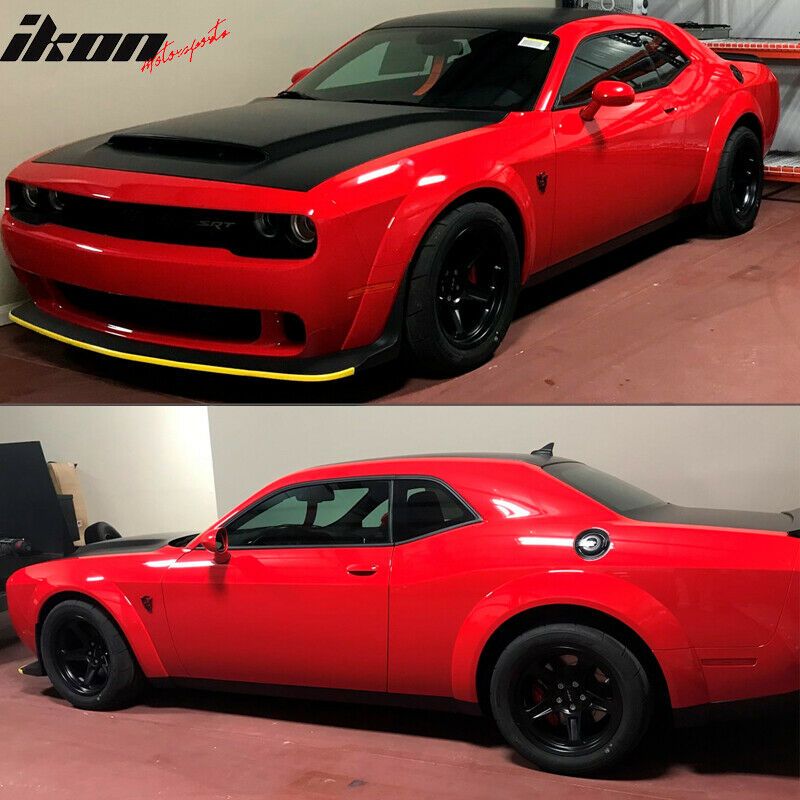 2015-2020 Dodge Challenger HellCat Wide-Body Fender Flares + Front Lip ...