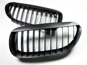 2004-2010 BMW 6-Series E63 Coupe & M6 Replacement Stealth Black Front Grille - B