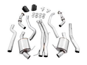 AWE Touring Edition Exhaust for Audi B9.5 RS 5 Sportback - Non-Resonated - Diamond Black RS-style Tips - 3015-33321