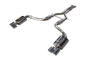 AWE Track Edition Exhaust for 970 Panamera 2/4 (2014+) -- With Chrome Silver Tips - 3020-42022