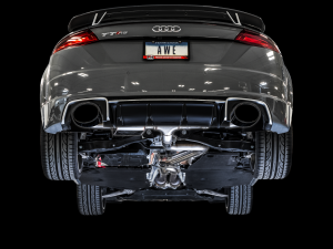 AWE SwitchPath Exhaust for Audi MK3 TT RS - Diamond Black RS-style Tips - 3025-33032