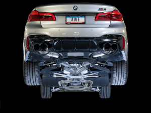 AWE SwitchPath Catback Exhaust for BMW F90 M5 - Diamond Black Tips - 3025-43066