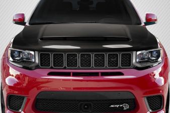 2011-2022 Jeep Grand Cherokee Carbon Fiber Demon Look Hood - 1 Piece - 116322