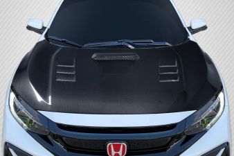 2016-2021 Honda Civic Carbon Fiber TS 1 Hood - 1 Piece - 116714