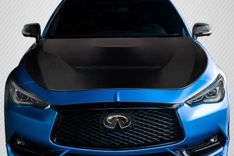 2017-2022 Infiniti Q60 Carbon Fiber GTS Look Hood - 1 Piece - 116718