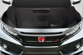 2017-2021 Honda Civic TypeR Carbon Fiber EVS Hood - 1 Piece - 116758