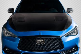 2016-2022 Infiniti Q60 Carbon Fiber TS1 Hood - 1 Piece - 116882