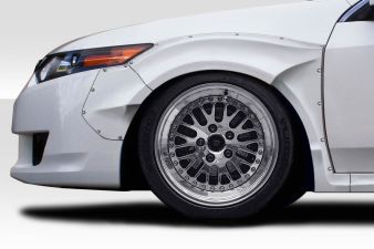 2009-2014 Acura TSX Duraflex Khan Front Fender Flares - 4 Piece (+60mm wider) - 117298