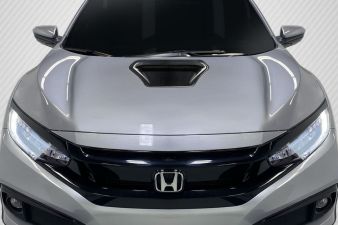 2017-2021 Honda Civic Type R Carbon Fiber OEM Look Hood Scoop - 1 Piece - 117378