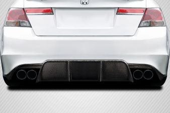 2008-2012 Honda Accord 4DR Carbon Fiber Ergo Rear Diffuser - 3 Pieces - 117545