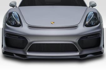 Aero Function AF-1 Style Fiberglass/FRP Front Bumper Lip/Add On for 2013-2016 Porsche Cayman - 117831