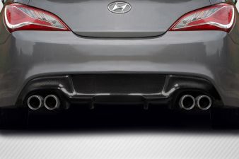 2010-2016 Hyundai Genesis Coupe Carbon Fiber Twins Rear Diffuser - 1 Piece - 117967