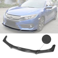 2016-2018 Honda Civic Coupe Carbon Fiber JC Front Bumper Lip Spoiler  - 13-ML-XM138