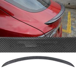 2012-2021 Tesla Model S Carbon Fiber Rear Spoiler/Wing Matte Forged  - 13-XP228-MCFV2