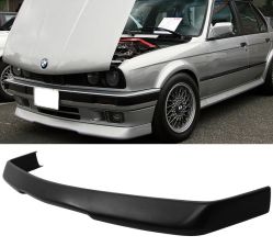 1984-1992 BMW 3-Series Polyurethane RG Style Front Bumper Lip Spoiler Black  - BLF-BE30RG-PU