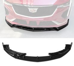 2020-2022 Cadillac CT4 Front Bumper Lip 3PC Gloss Black  - BLF-CCT420IK-GBK