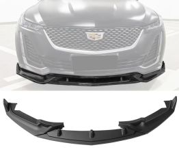 2020-2021 Cadillac CT5 Polypropylene Front Bumper Lip 3PC Matte Black  - BLF-CCT520IK3P-PP