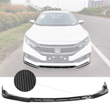 2019-2021 Honda Civic IKON Style Front Bumper Lip Splitter Carbon Fiber Print  - BLF-HC19IK3P-CFL