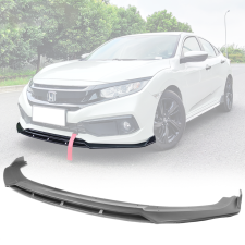 2019-2021 Honda Civic IKON V3 Style Front Bumper Lip 2PC  - BLF-HC19IKV32P-MBA